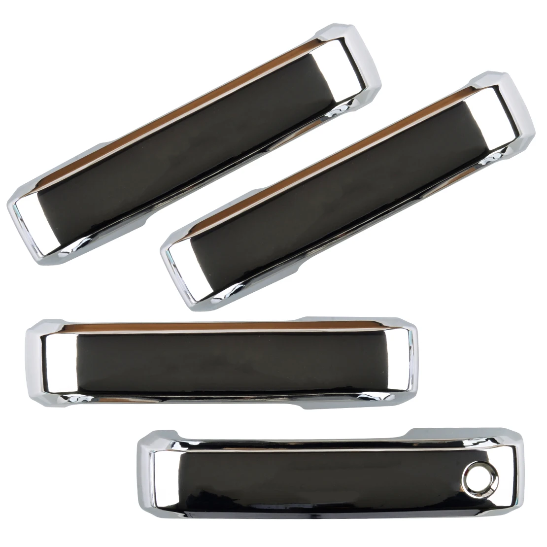 

Silver Outside Outer Door Handle Cover Trim Frame Cap Shell 1 Hole Mirror Chrome ABS Fit for Ford F150 F-150 2015 2016 2017-2020