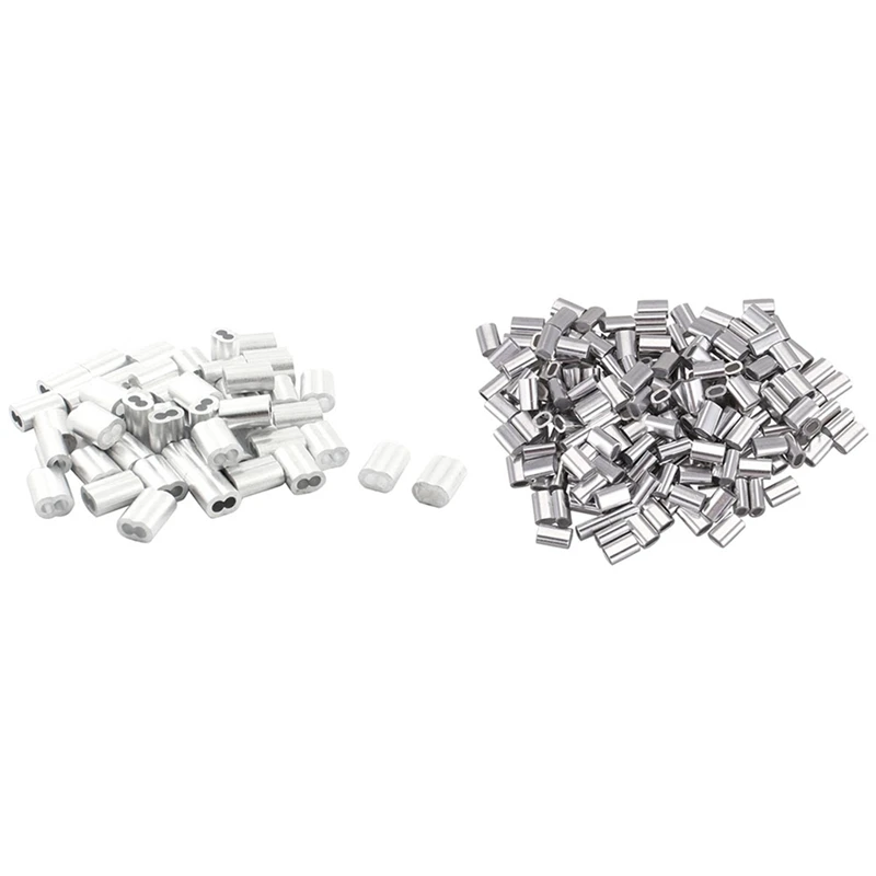 

Best250pcs Wire Rope Aluminum Ferrule Cable Ties Crimp Wire Rope Chuck Jacket- 200Pcs M1.5 & 50Pcs For 3Mm Wire Rope