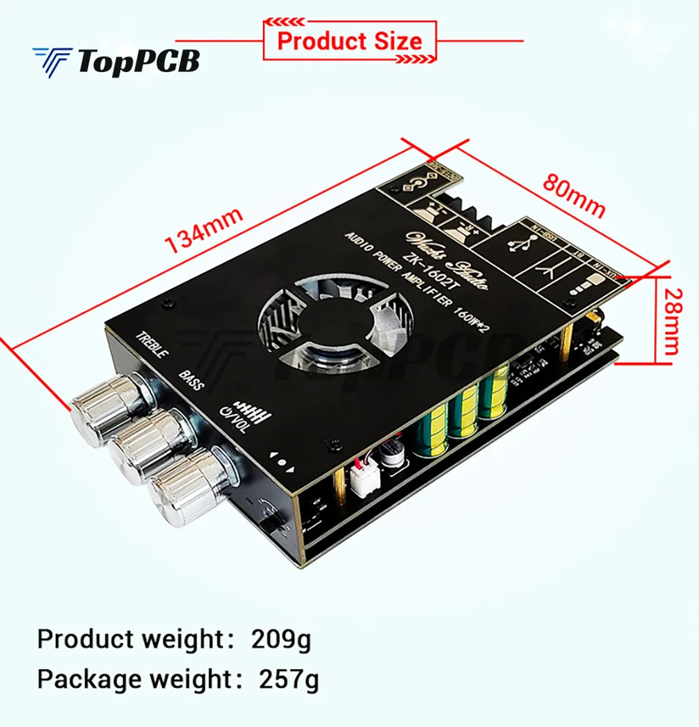 Усилитель мощности 160 Вт + TDA7498E AUX USB Bluetooth Плата усилителя с высокими басами для