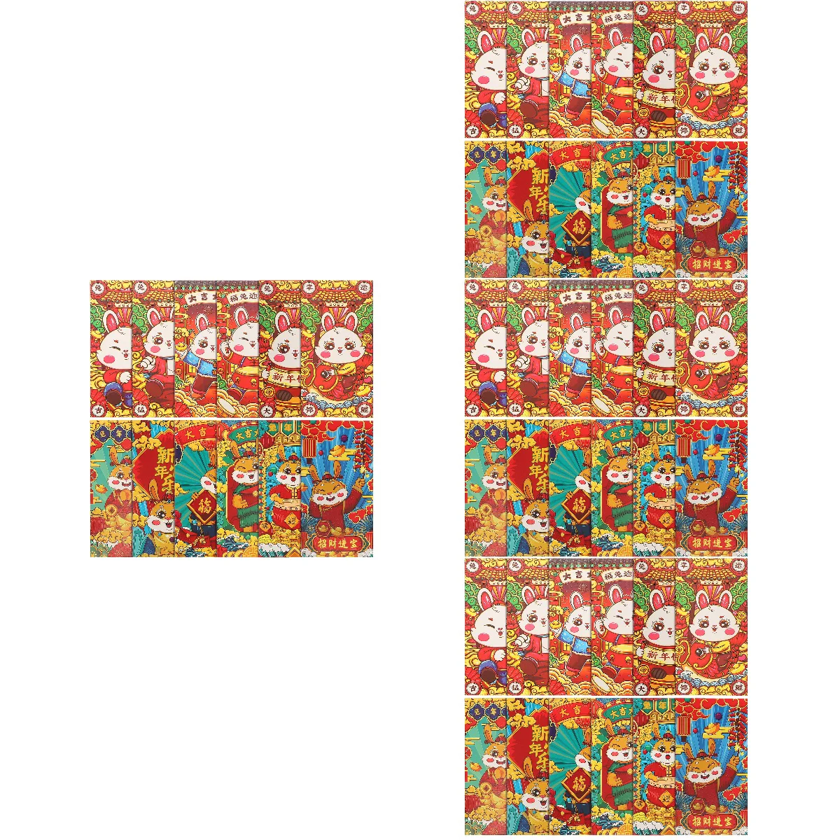 

48 New Year Red Packets Bags Paper Red Envelopes Paper Red Packets