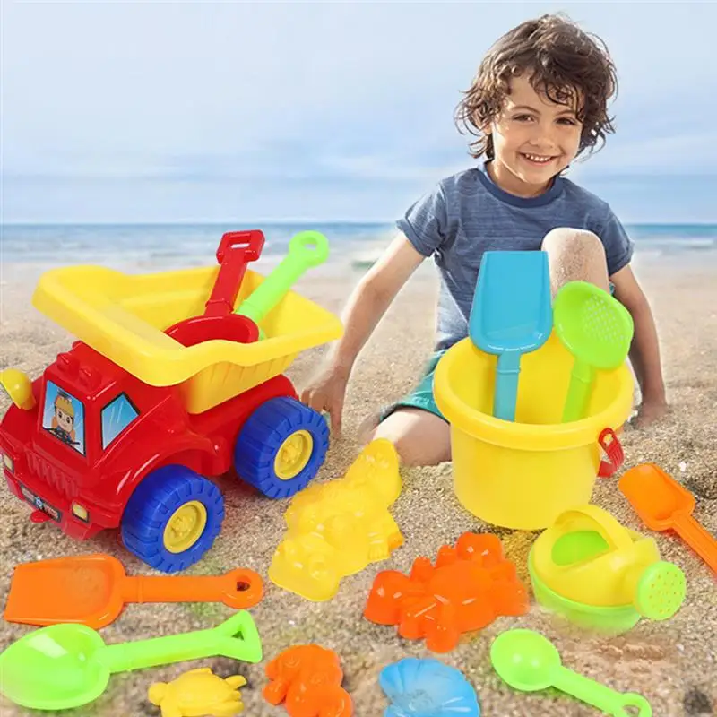 

Children Beach Sand Toys 14 Pcs Kit Baby Summer Beach Shovel Toys Toddler Beach Toys For Outdoor Water Game Play Outdoor Toy Set