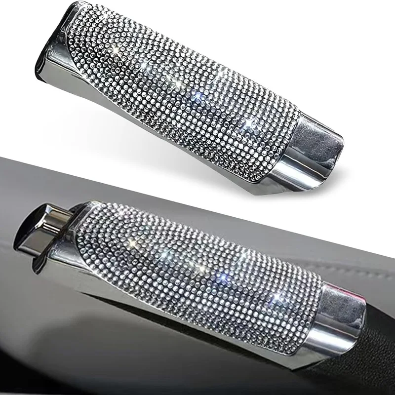 Фото Bling автомобильные чехлы для ручного тормоза, универсальные автомобильные ошейники переключения передач, алмазные автомобильные блестящие аксессуары для интерьера для женщин №4