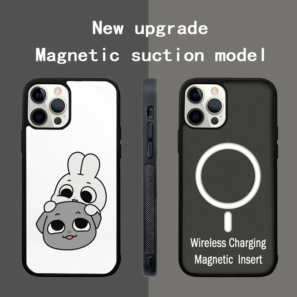 Kkamang Couple_2 чехол для телефона IPhone 15 14 13 Pro Max 11 12 Mini Alex Mirror Magsafe беспроводной зарядки