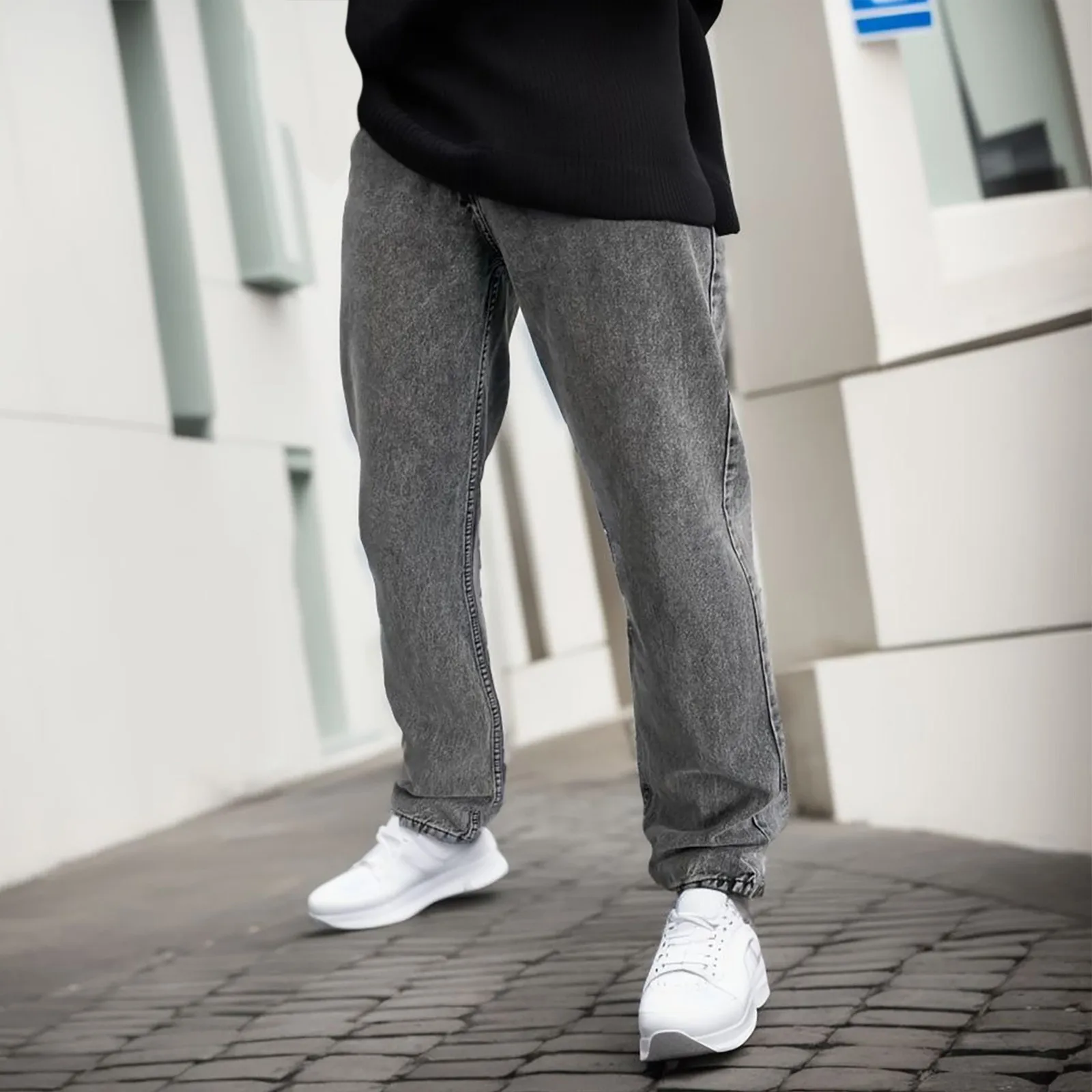 Модные брюки с карманами Fly повседневные джинсовые джинсы мужские однотонные