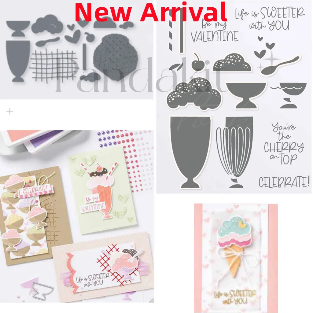 

Share The Milkshake Clear Stamp Metal Cutting Dies DIY Craft Paper Making Greeting Cards Scrapbooking Decoration 2022-2023 New