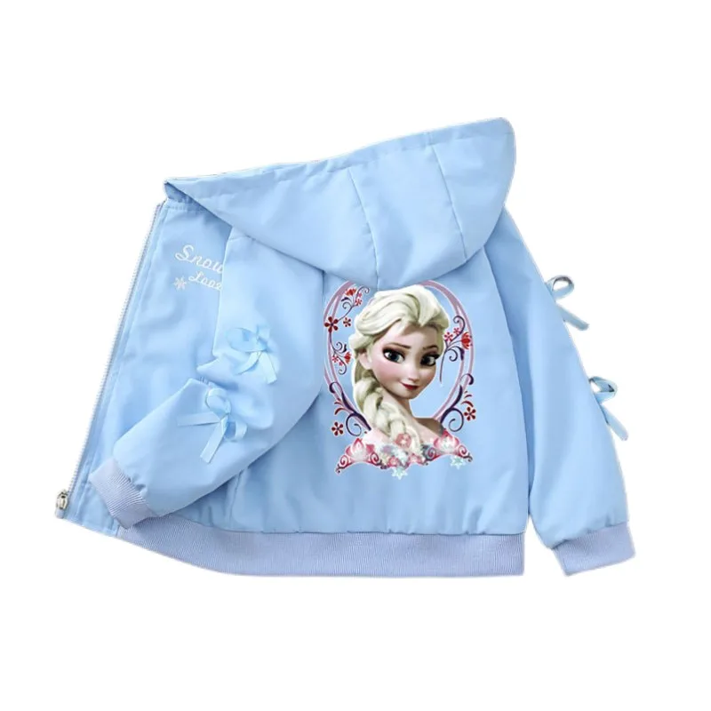 

Princess Aisha Heart-shaped Flowers Cartoon Pattern Sweet Coat Spring Autumn Girls Bow Ribbon Jacket 2-12 Y Children's Clothing