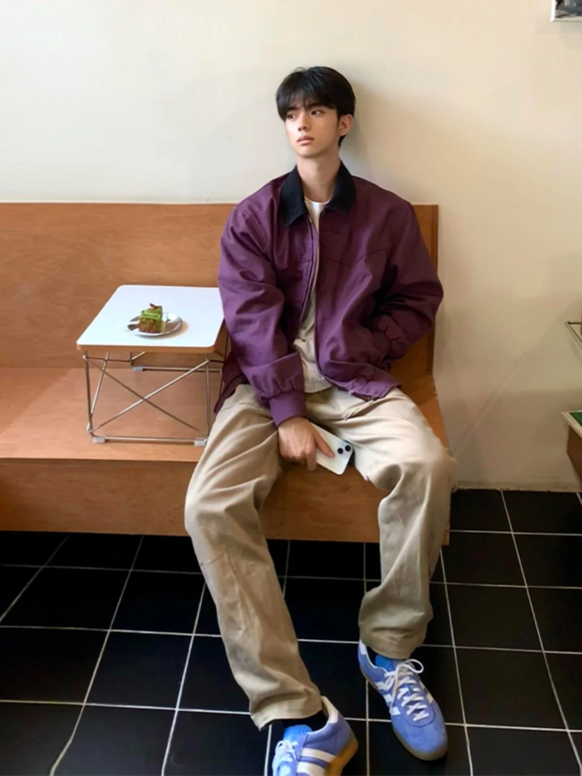 Cleanfit фиолетовая короткая верхняя одежда мужская осенне-зимняя американская