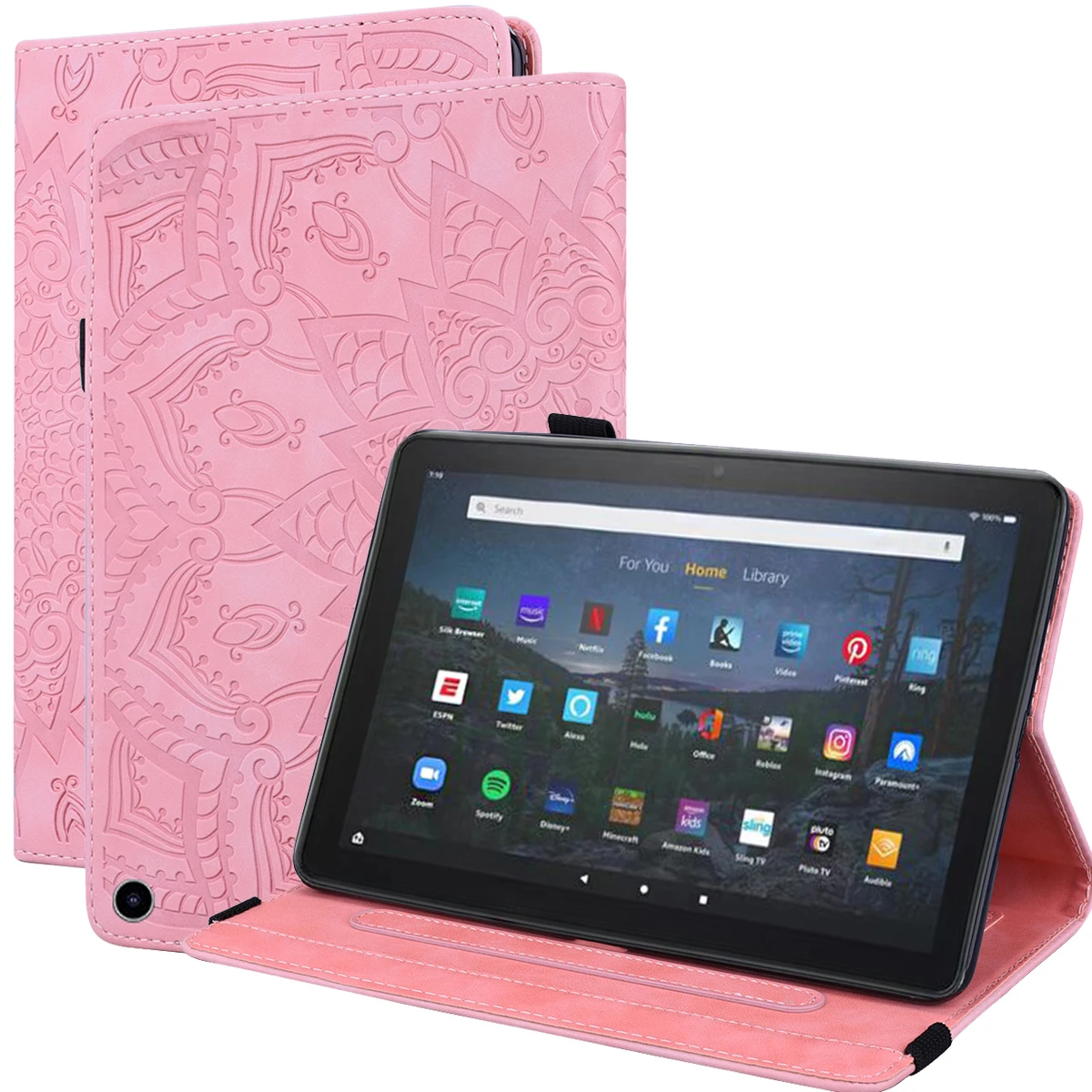 Case Cover For Amazon Fire HD 10 2021 10.1" With Card Pocket Soft Flip Folding Stand Function Case Cover Funda