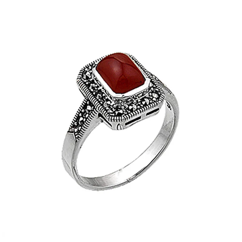 

Silver 925 Sterling Marcasite Ring