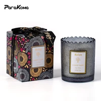 new neutral lace embossed jar candle cup with souvenir soy wax melting wax lamp glass cup scented candle