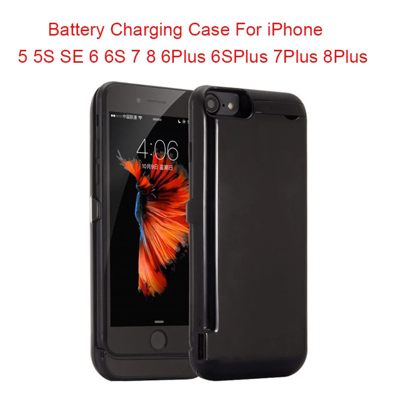

Battery Case For iPhone SE 5S 5 7 8 Plus 10000mAH Power Bank Charging Case For iPhone 6 6S Plus Battery Charger Case