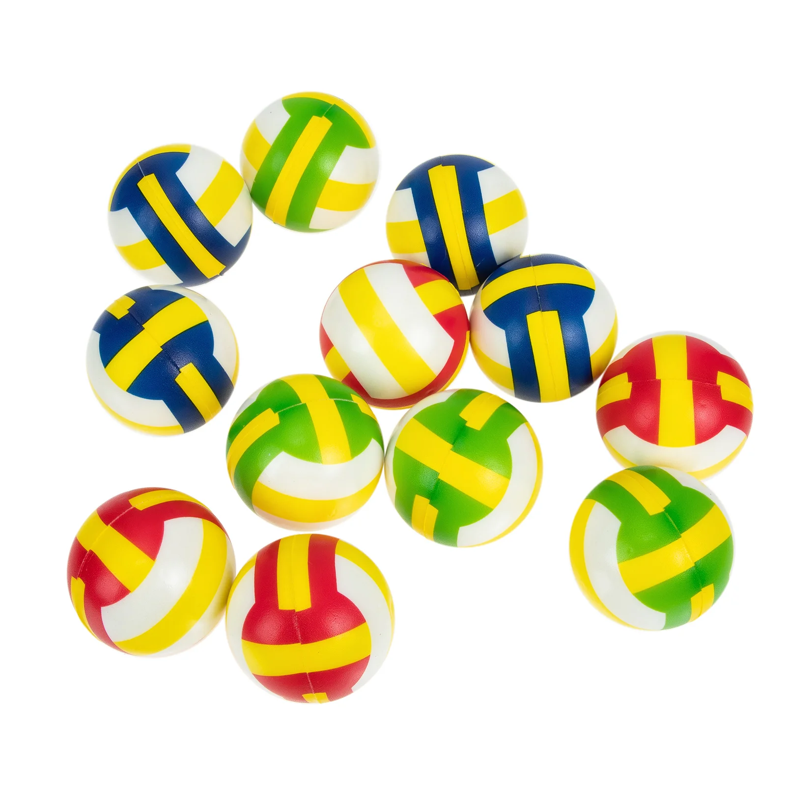 

12Pcs Stress Balls Sports Balls Volleyball Squeeze Balls Balls Decompression Toys Party Favor Toys for Games 63mm