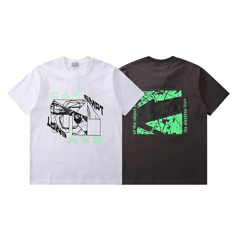 

CAVEMPT C.ET-shirt Men's and Women's Short-sleeved Vintage Printed T-shirt CAVEMPT C.E