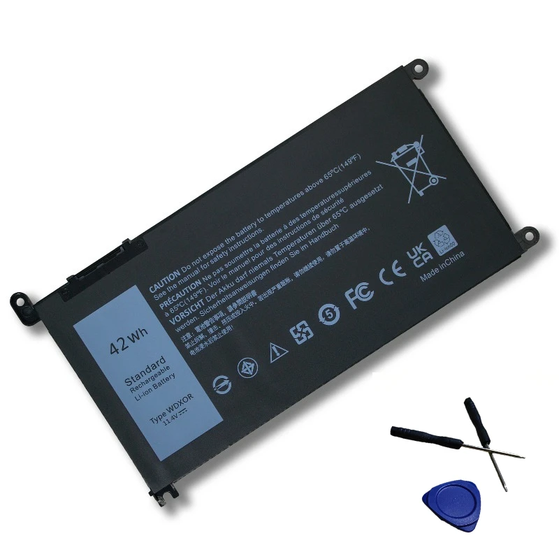 Фото Аккумулятор WDXOR для ноутбуков Dell Inspiron 13 5368, 7368, 14 5468, 7460, 15 7560, 7579, 5567, 5565, 3CRH3, T2JX4, 11.4V, 42Wh, литий-ионный, перезаряжаемый №1