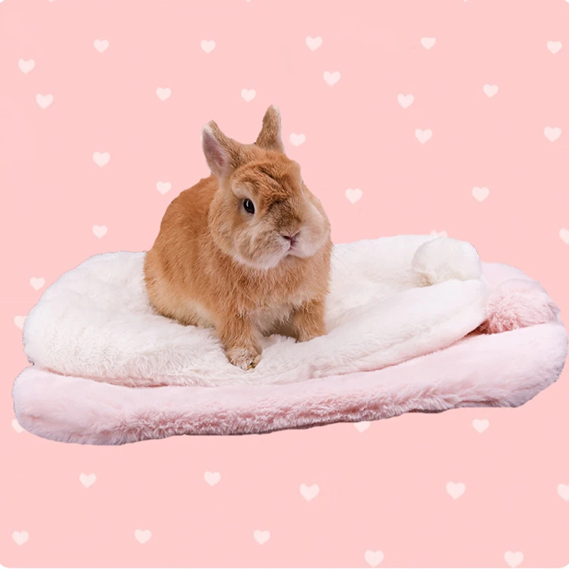 

Plush Small Pet Sleeping Bed Mat For Rabbit Hamster Guinea Pig Chinchilla Ferret Blanket Warm Cushion Small Animal Accessories