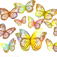3dthree dimensional rainbow bronzing butterfly party stickers layout desktop background wall decoration bbutterfly ornaments