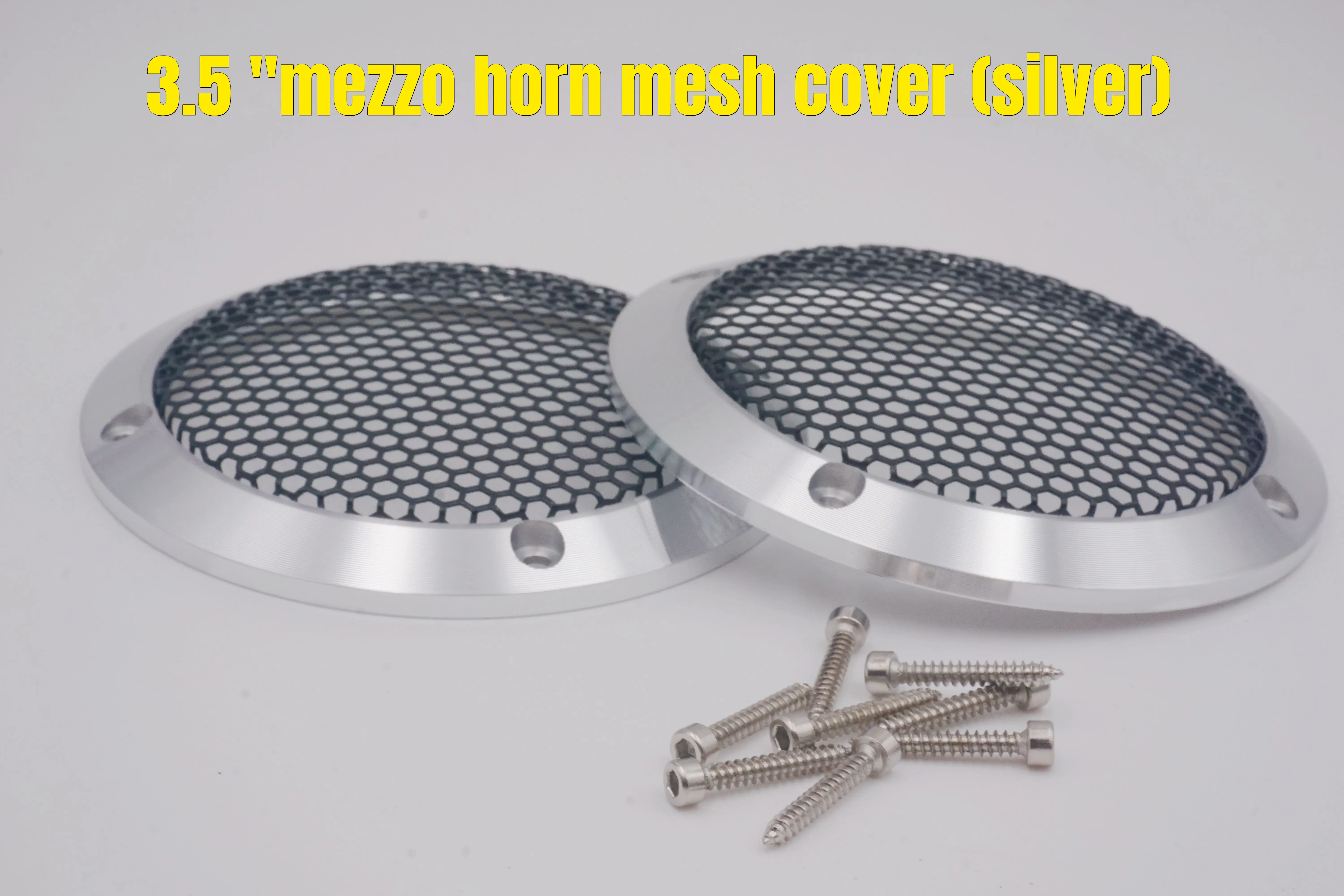 

2 шт., 3,5-дюймовый автомобильный стереофонический меццо, решетка динамика, сетчатый корпус, алюминиевый сабвуфер, сетка динамика, металлическая защитная крышка