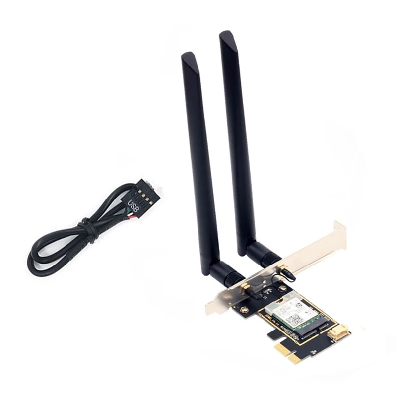 

Pci Express 7265AC 2.4G / 5G Dual Band 7265NGW 867Mbps Wireless PCI-E Wi-Fi Bluetooth 4.2 WIFI Card Desktop PC