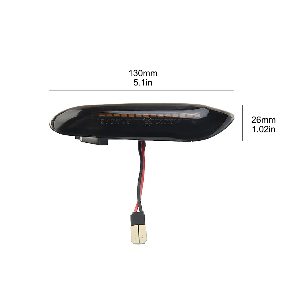 

Durable And Practical High Quality 2022 NEW Durable Turn Signal Dynamic LED Car Amber L11.5*W2.5*H2.7cm Left + Right PC+ABS