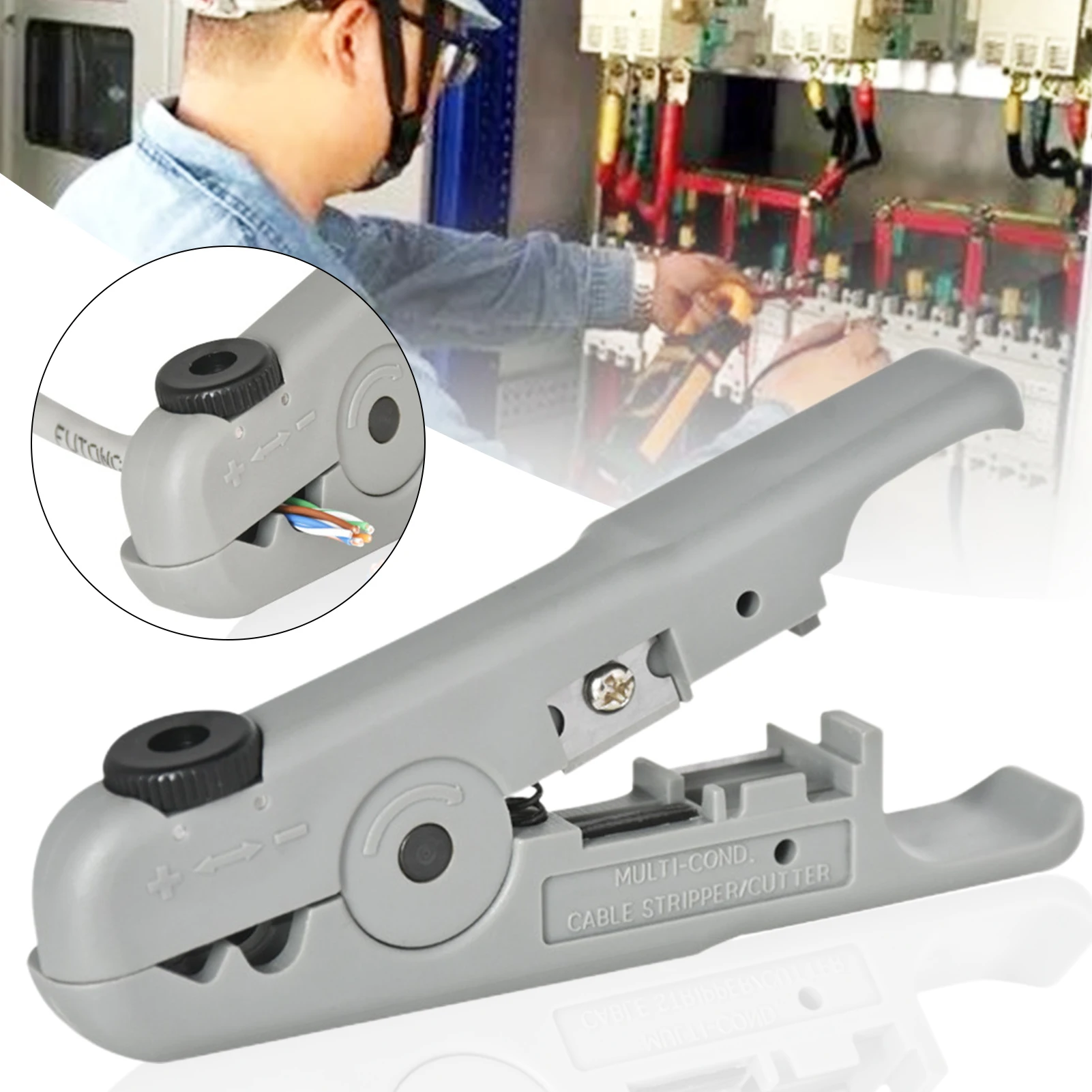 

Multifunctional Wire Stripper Cable Cutters Stripping Crimping Tool Hand Tools Dual-use Rotary Stripper Durable Home Accessories