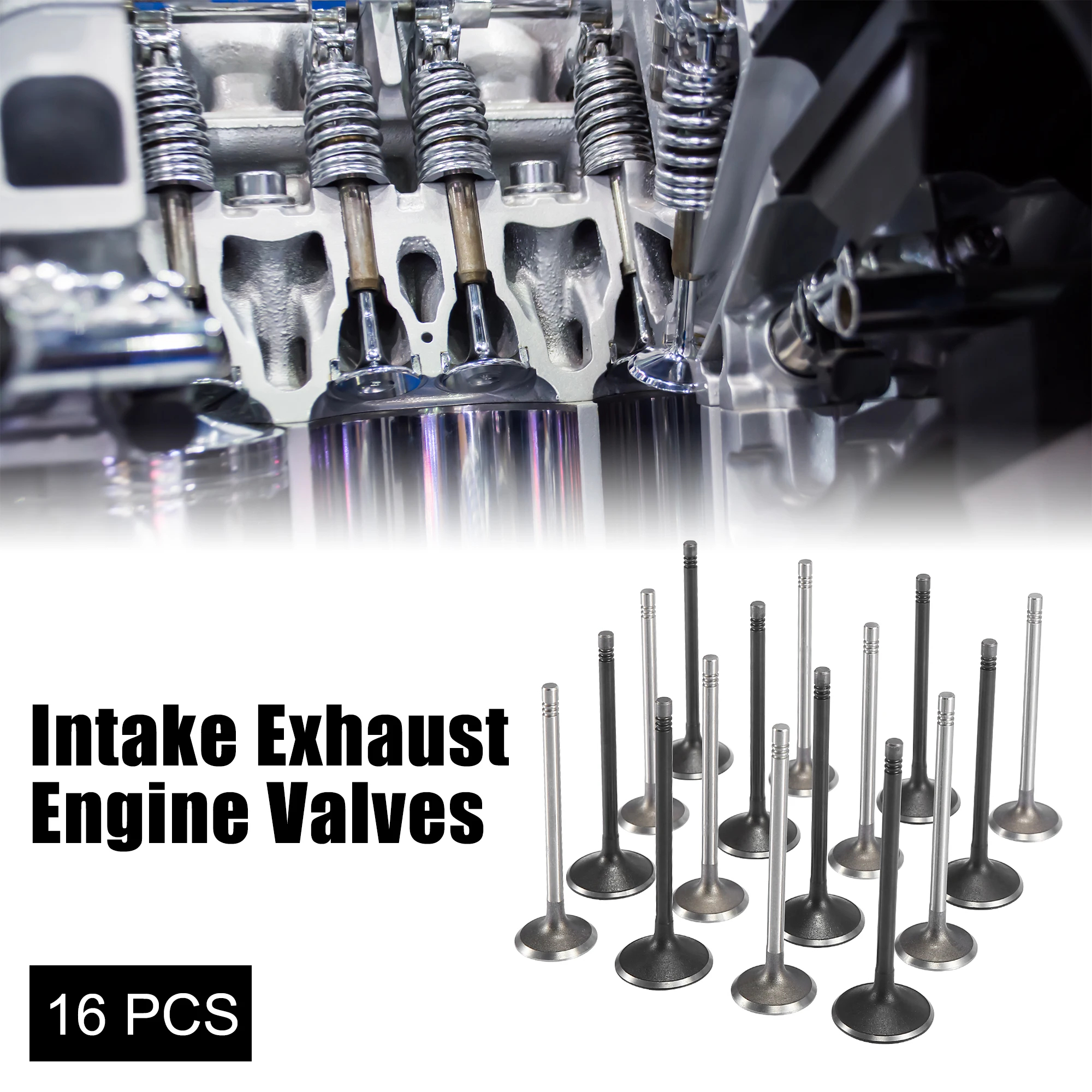 

Клапаны впускного выхлопного двигателя X Autohaux, 16 шт., 12615936, 12622329, для двигателя GM 2.0L 2.2L 2.4L Ecotec