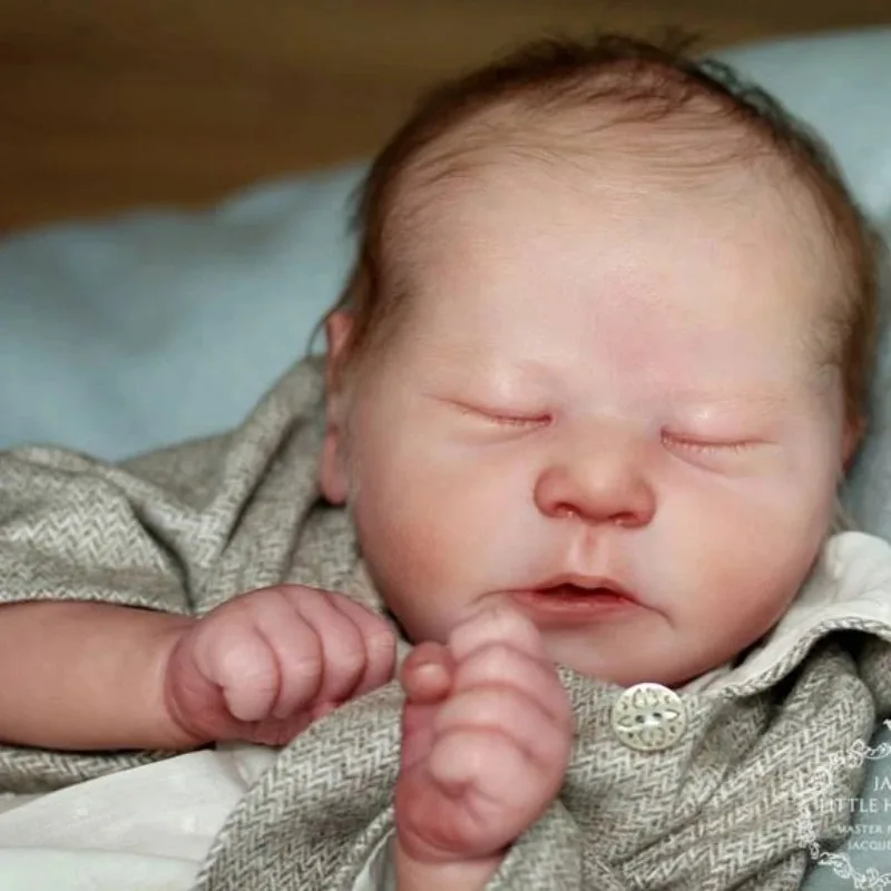 

21inch Reborn Baby Doll Kit Popular Limited Edition Chase sleeping bebe unfinished Unpainted Black doll parts bebe reborn