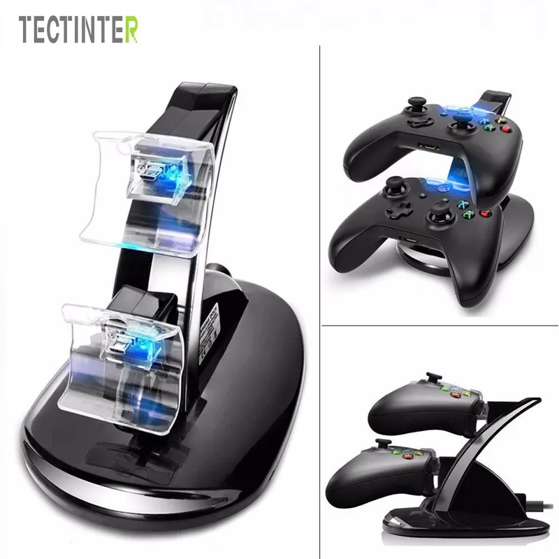 

For Xbox One Wireless Controller Charger Dock Station Base Charge LED USB Fast Charging Stand Dock Dual For Xbox One Gamepad