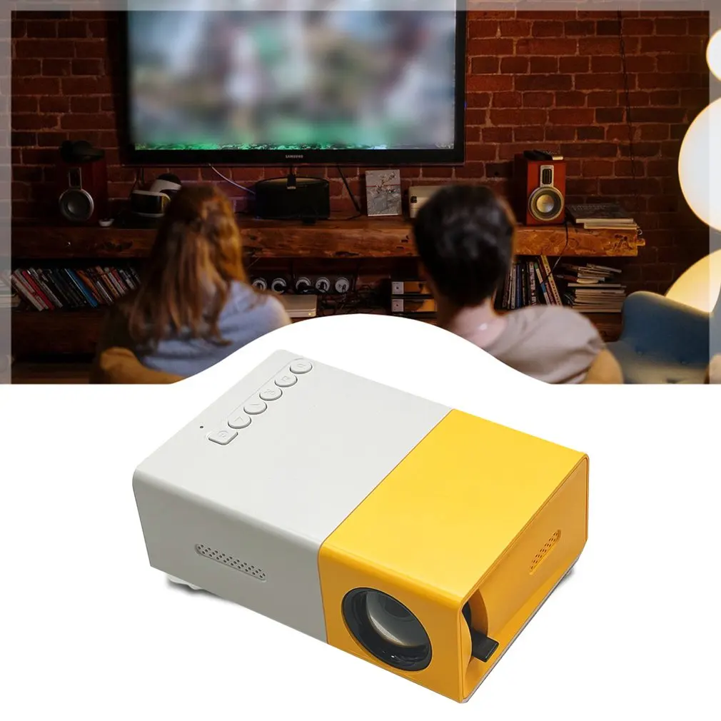 480x272 Pixel Mini LED Projector Supports YG300 Pro 1080P Compatible USB Audio Multi Interface Portable Multimedia Video Player