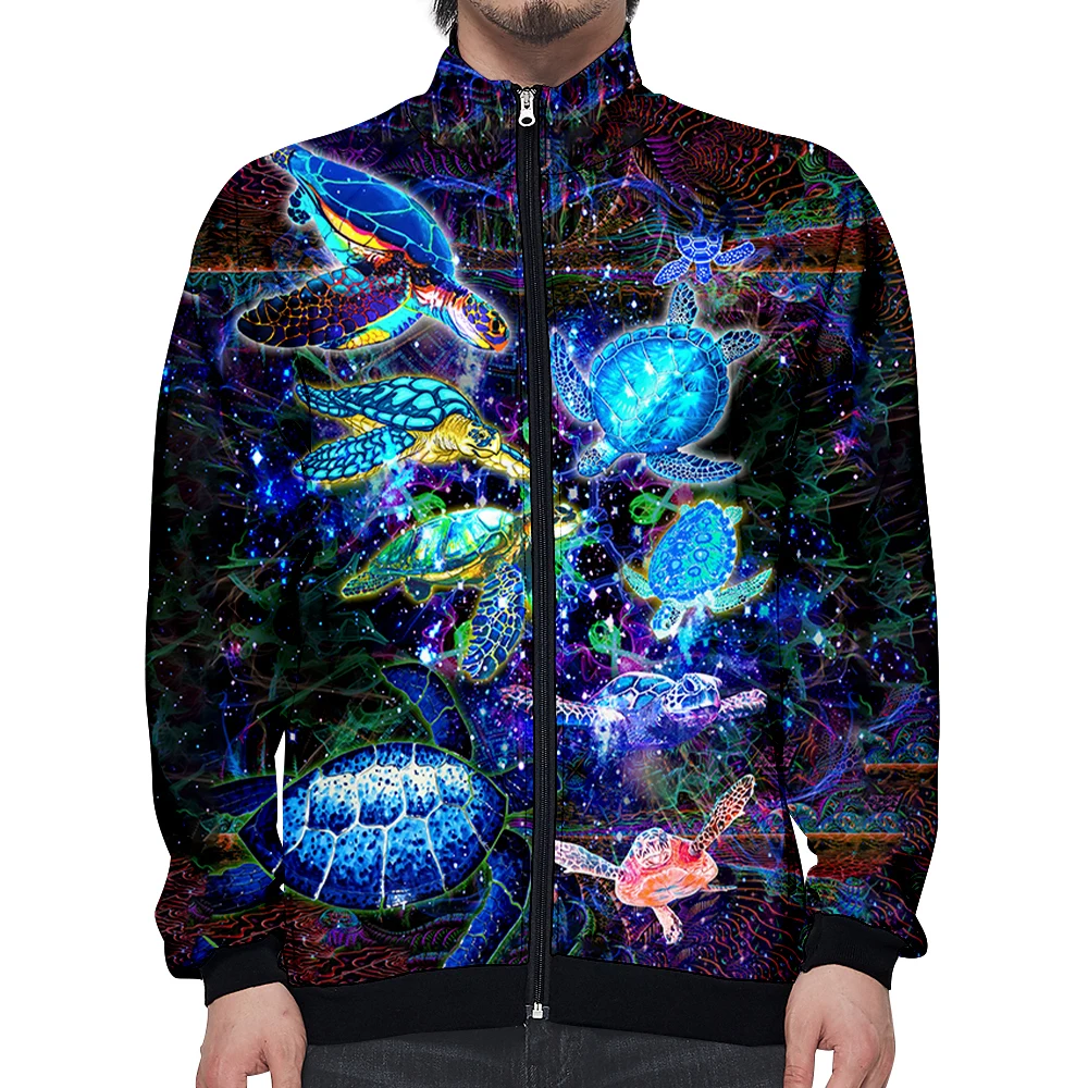 

Куртка с длинным рукавом, пальто с узором в гавайском стиле, свитшоты для мужчин и женщин, Модель осень-зима, мужская куртка на молнии