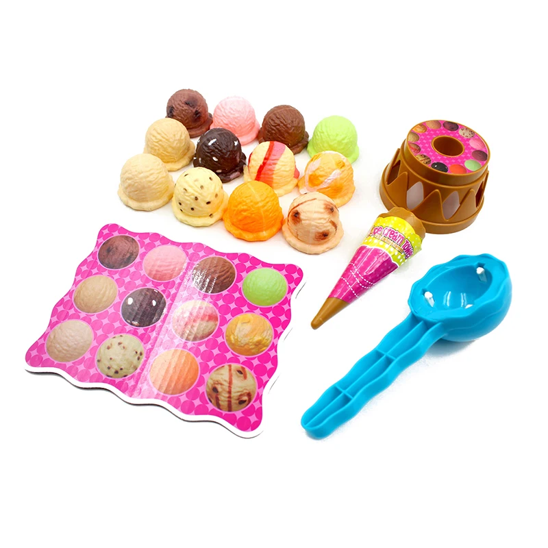 

1Set Ice Cream Stack Up Play Tower Educational Toys Kids Cute Simulation Food Toy Children Ice Cream Pretend Play