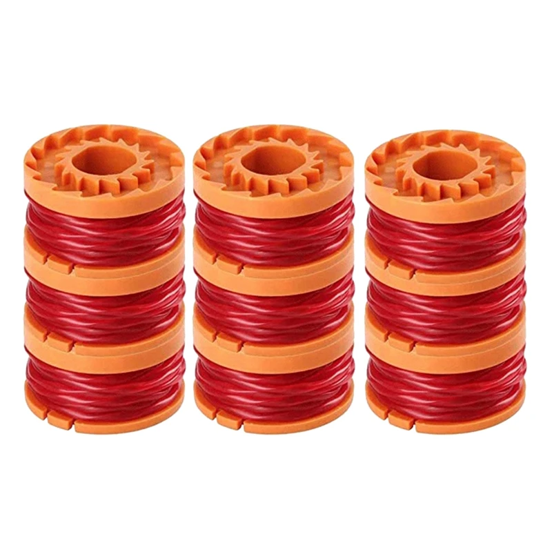 

HOT-9Pack WA0010 Replacement Trimmer Spool Line For Worx WG150 WG151 WG154 WG160 WG163 WG175 WG180 String Trimmer Weed Eater