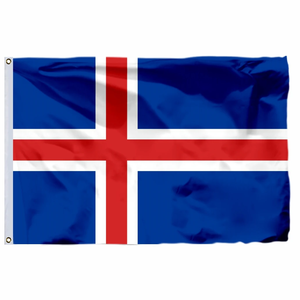 

Iceland 1944 Flag 90x105cm 3x5ft 100D Office Activity Parade Festival Home Decoration 4X6FT Banner