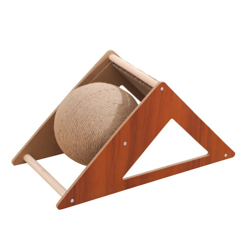 

Cat Scratcher Scratchingscratch Board Kitten Sisal Toy Triangle Post Interactive Wood Tree Household Climbing Funny Stable