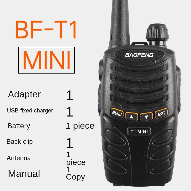 Baofeng Bf-t1mini Walkie Talkie High Power Outdoor Civil Hotel KTV Salon Beauty Salon Self Driving Tour