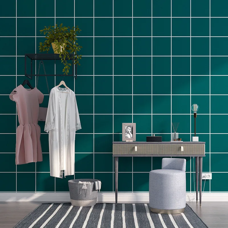 

Wallpaper Green Color Plaid Dormitory Ins Mori Hipster Retro Clothing Store Women's Fashion Cool Wallpaper