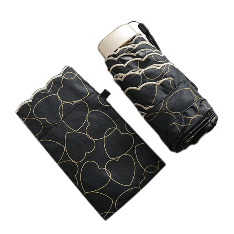 

Five-Fold Portable Folding Umbrella Mini Pocket Umbrella Fashion Portable Windproof Sun Umbrella
