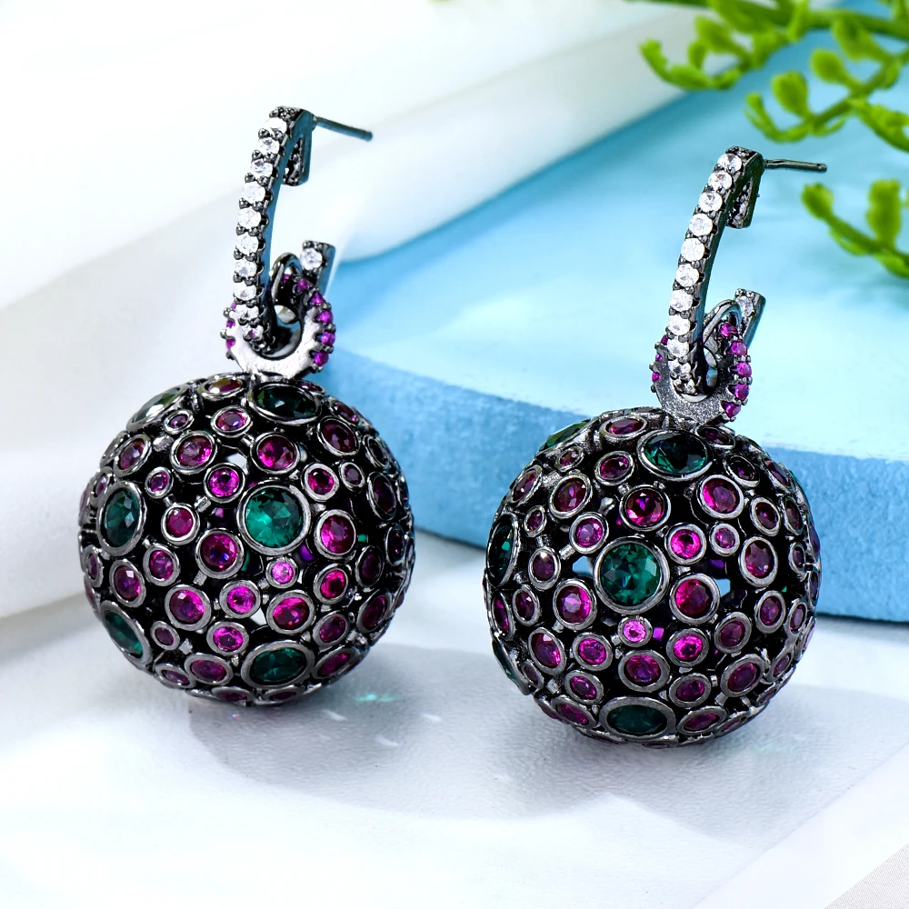 

Missvikki Luxury Original Design Cute CZ Ball Drop Earrings Women's Wedding Banquet Daily Fashion Jewelry Accessories