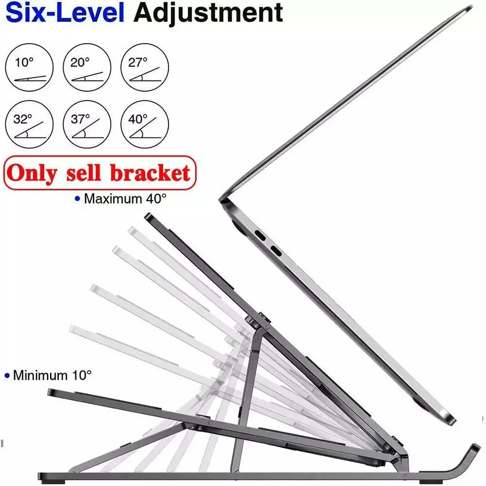 Laptop Stand Computer Multi-Purpose Folding Adjustment Tablet Desktop Elevated Rack Portable Heat Dissipation | Компьютеры и офис
