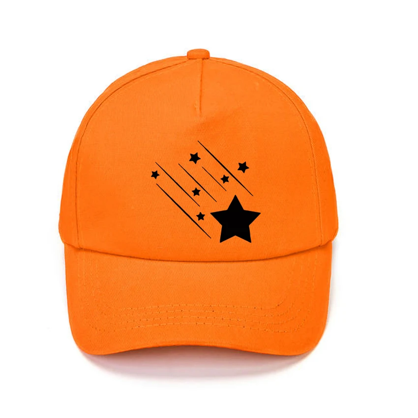 

Fashion Cap Adjustable Children Hat Boys Baby Girls Sun Hat Hip Hop Hat Add Your Design Graphic Cartoon Five-pointed Star Print