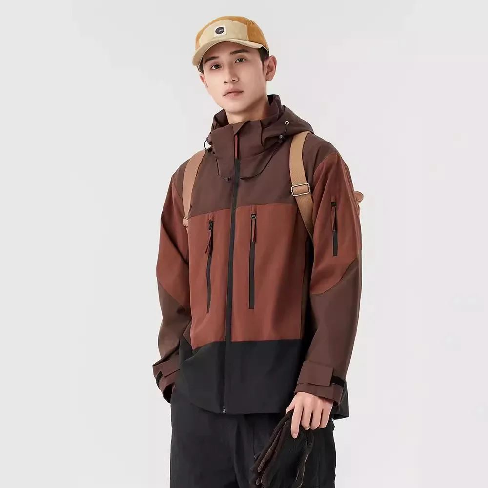 Three-in-One Down Jacket Men's Women's Windproof Waterproof Autumn/Winter Outdoor Mountain Climbing Suit Hooded