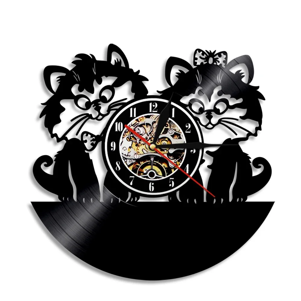 Настенные часы с виниловой пластиной Алиса в стране чудес для детской комнаты