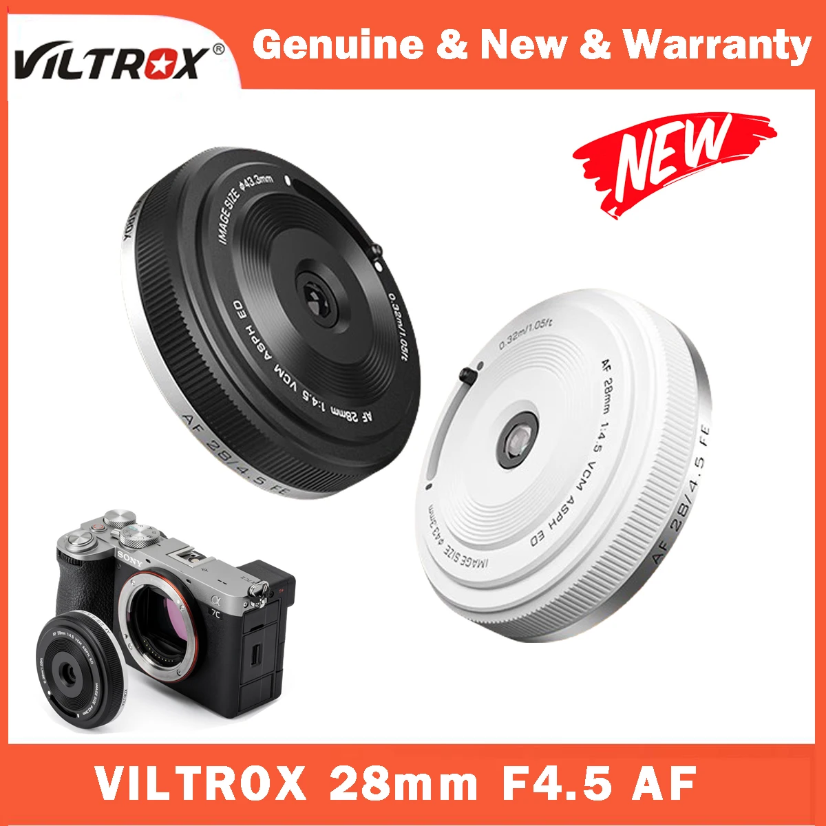 VILTROX 28 мм F4.5 блинная линза с автофокусом полнокадровый объектив в стиле ретро