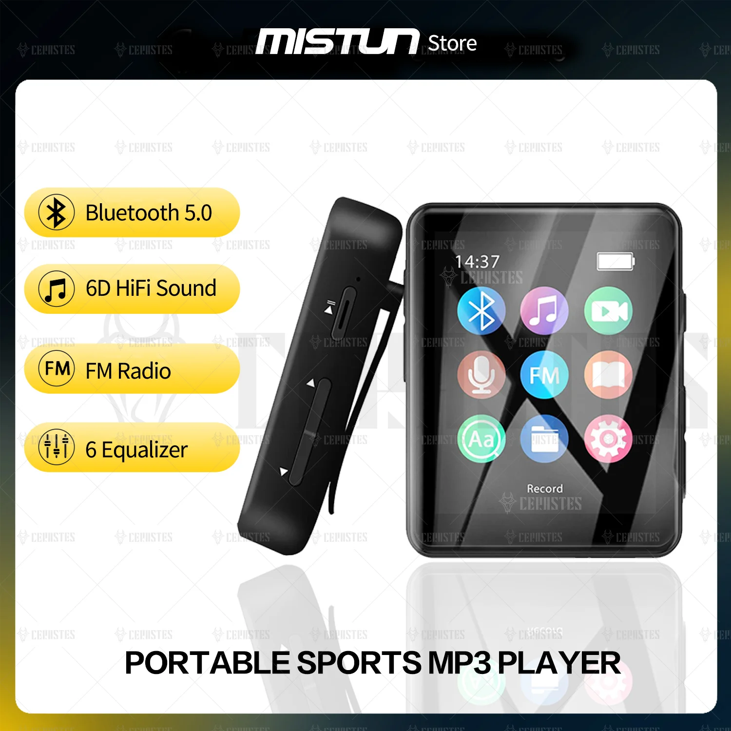 

2023New MP3 Player Bluetooth5.0 HIFI Music Player Full Screen Mp4 Video Player Portable Sports Walkman For Students with speaker