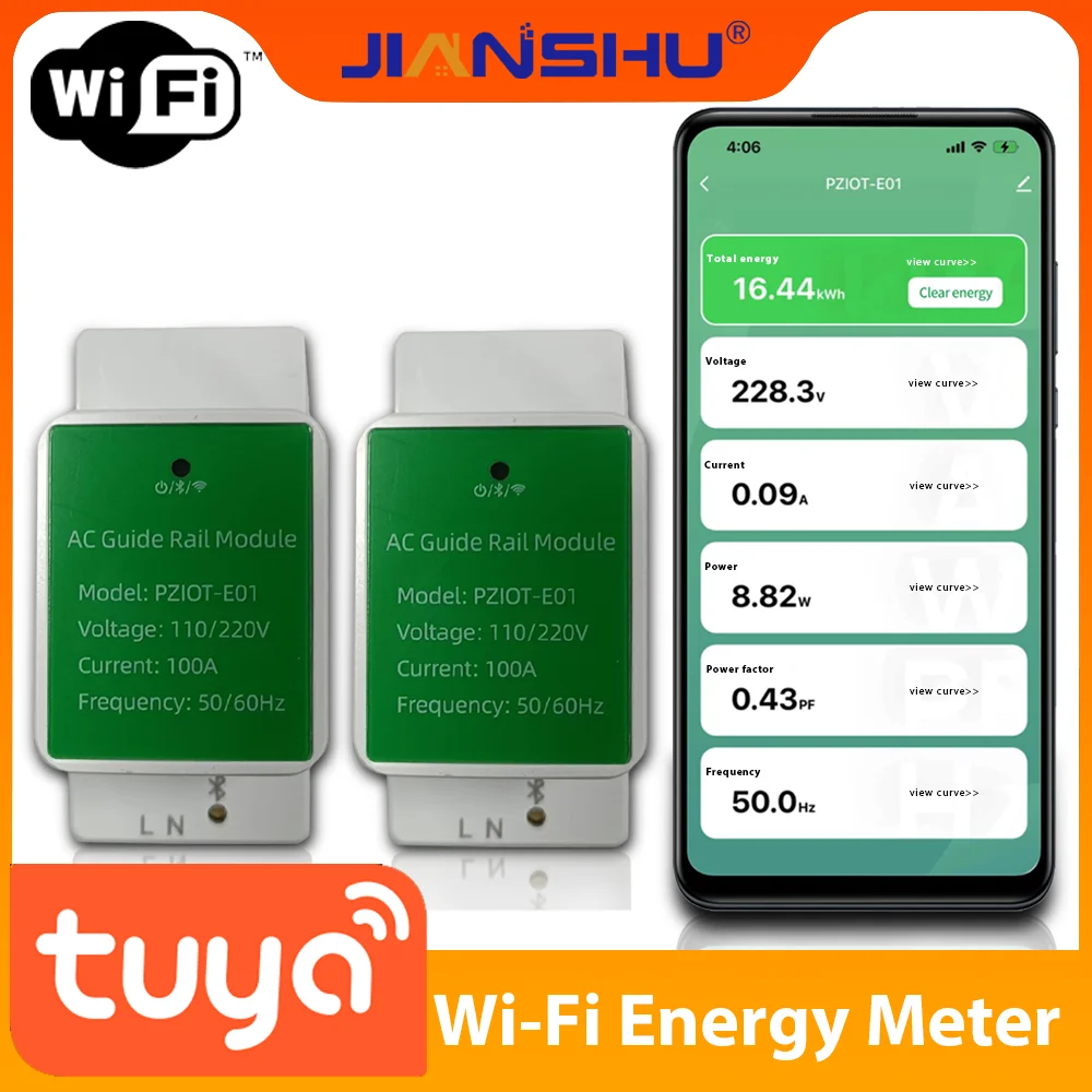 

Tuya Smart Energy Meter Voltmeter Ammeter Din Rail Wattmeter Voltage Relay 220V Contactor Single Phase Wifi Smart Power Meter AC