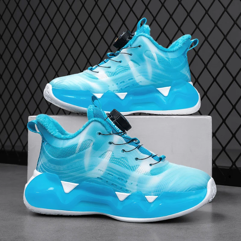 Children's Sneakers 2022 Winter Boys Sports Shoes Basketball Shoes Girl's Foot Protection Anti-skid Sports Shoes Big Size 27-40