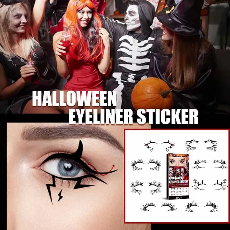 

Halloween eyeliner paste horror fashion party makeup tools bat spider decorative eye shadow eyeliner paste