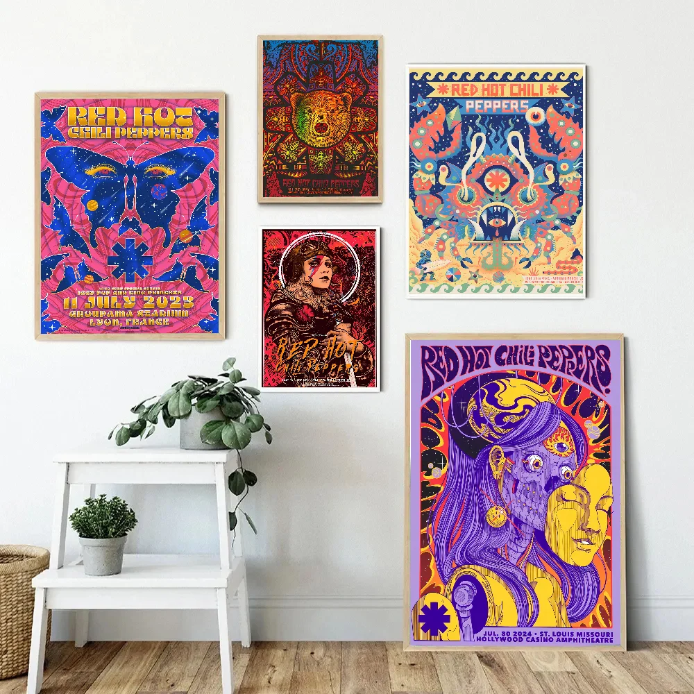 Красный Горячий Чили Классический Винтажный Постер Популярная Рок-группа