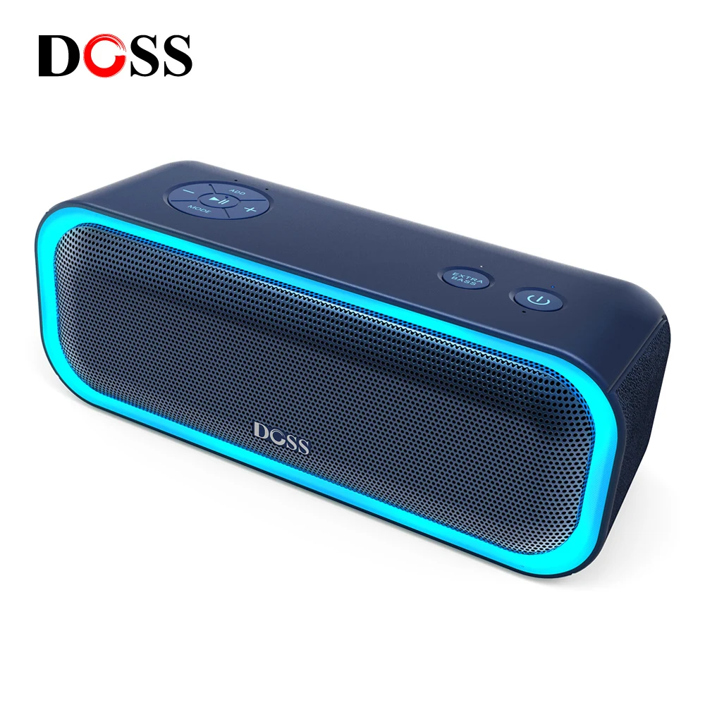 

DOSS Portable Wireless Speaker Bluetooth SoundBox Pro Computer Music Sound Box Enhanced Bass Stereo Waterproof TWS 20W Speakers