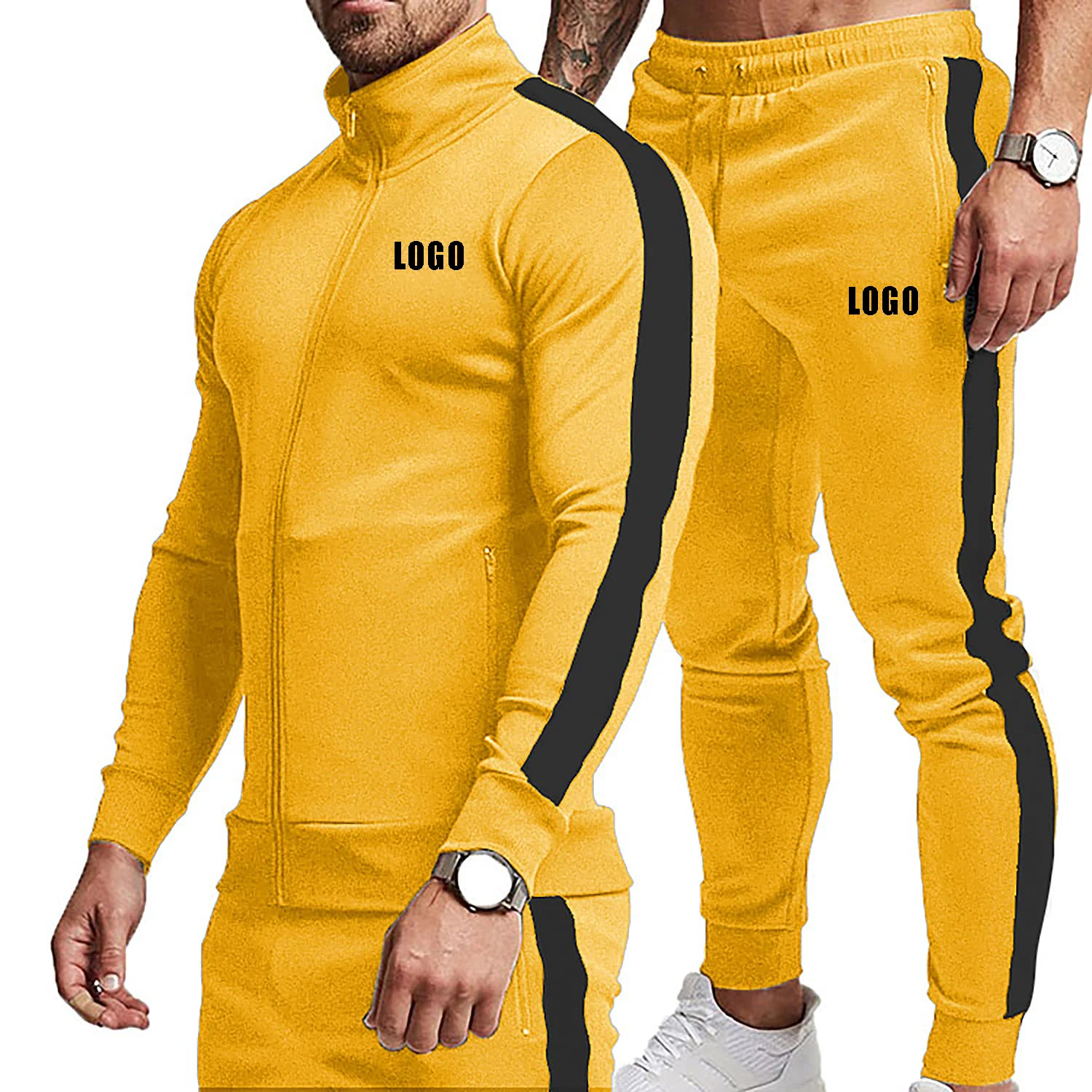 

Мужские повседневные спортивные костюмы для активного отдыха с логотипом на заказ 2022, спортивные костюмы на молнии, комплекты спортивных костюмов для бега, спортивные костюмы из 2 предметов