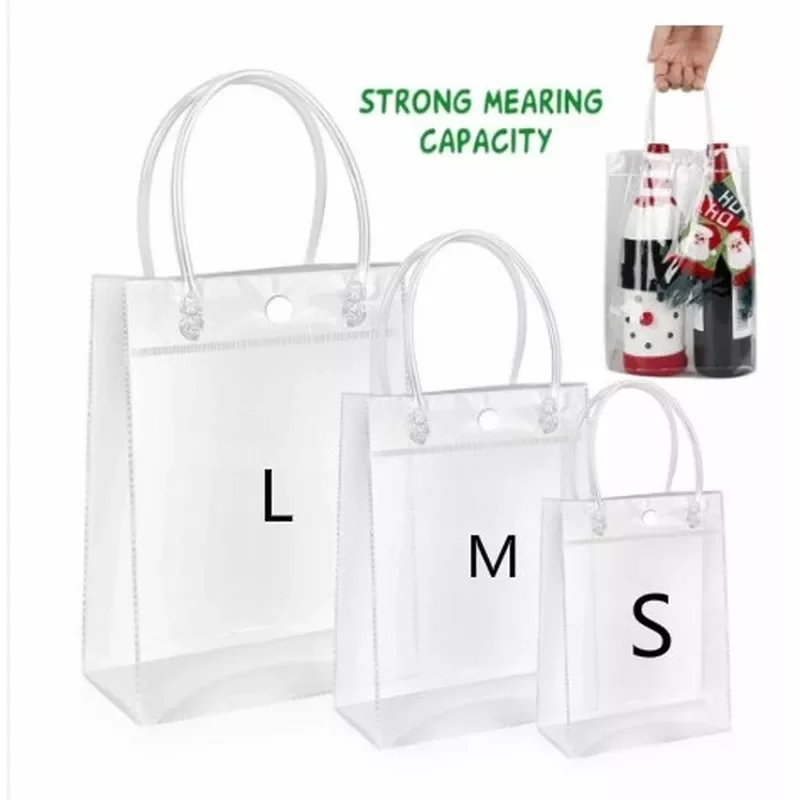 

2022NEW Clear Tote Waterproof Bag Reusable PVC Clear Shopping Bag Shoulder Handbag Environmentally Travel Storage Bag Shoes Bag